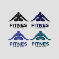 Vector illustration of a fitness logo design