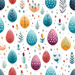Pastel Perfection: Seamless Easter Egg Ensemble. Seamless Easter Pattern.