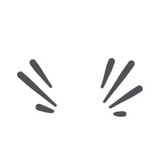 Comic emphasis lines icon, manga doodle element. Funny retro speed movement and burst effect, highlight on text or important characters feelings. Emphasis of comic book style vector illustration