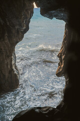 cave in the ocean