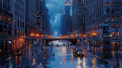 Fotobehang Tower Bridge Cityscapes: The bustling streets, towering skyscrapers, iconic bridges, lively squares, and enchanting night views depict the vibrant essence of urban life