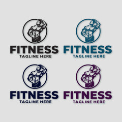 Vector illustration of a fitness logo design
