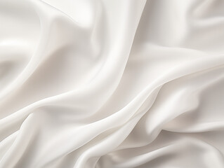 Obraz premium Timeless Elegance: White Silk Fabric Background for Website - Embrace the Luxurious Simplicity of Smooth Silk, Creating a Distinctive and Refined Atmosphere for Your Online Presence