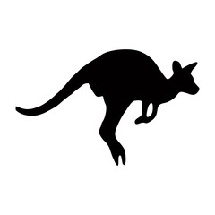 silhouette of a standing kangaroo