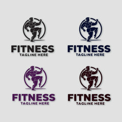 Vector illustration of a fitness logo design