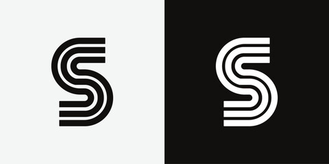 creative letter s elegant monogram logo - obrazy, fototapety, plakaty