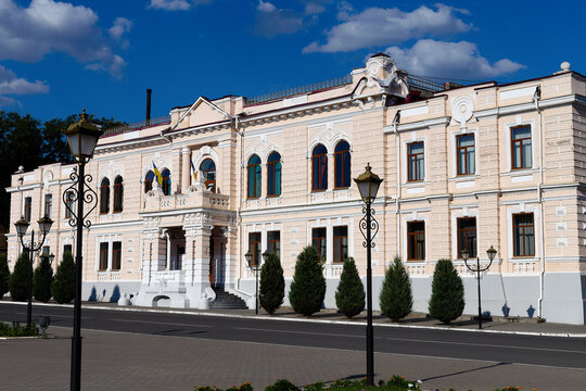 Facade of old ukranian administrative building established in 1823