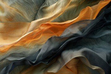 Artistic composition of sand dune landscapes, focusing on the elegance and fluidity of the patterns