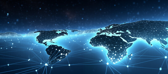 Naklejka premium business world connected