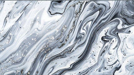 Silver Marble Swirl Background with Gray Accents for Modern and Sleek Designs