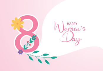 Vector Illustration International Women's Day Editable Post Banner Template