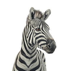 zebra isolated on transparent background, png