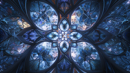 3D surreal illustration. Sacred geometry. Mysterious psychedelic relaxation pattern. Fractal abstract texture. Digital artwork graphic astrology magic