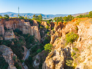 Yuanmou soil forest landscape in Chuxiong, Yunnan, China