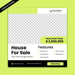 Minimalist Social media instagram post feed square template in modern simple style for product sale promotion real estate property