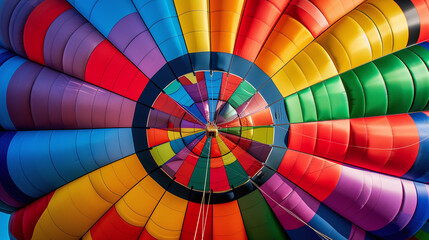 Fototapeta premium Vibrant Hot Air Balloon Canopy in Full Bloom