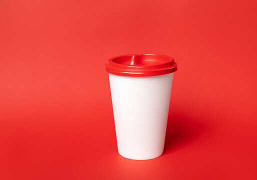 The paper cup for hot drinks