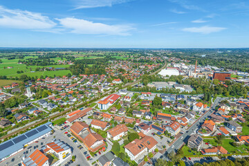 Ausblick auf Raubling im oberbayerischen Chiemgau