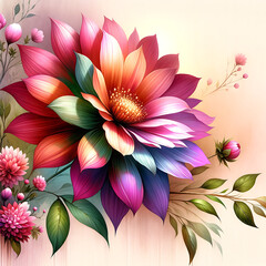 flower, dahlia, pink, blossom, beautiful, closeup, petals