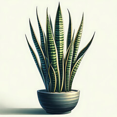 Sansevieria plant pot illustration plant illustration
