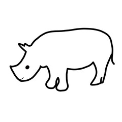 grasslands animal natural rhino