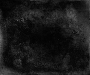 Black grunge damaged background, old wall, scary texture - 745809295