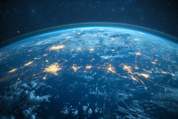 View of the planet earth from space. The concept of travel