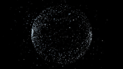 Sphere shape particles, Isolated transparent background