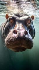 The Hidden Yet Dominating Presence: A Hippopotamus Bathing In its Natural Habitat