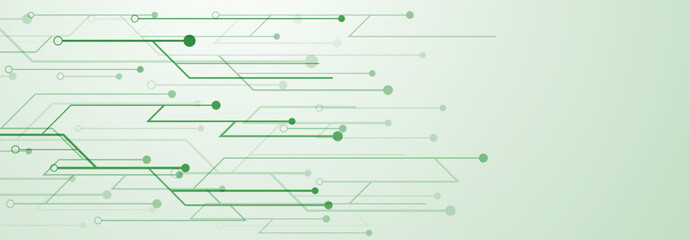 Abstract illustration with a pattern of dots connected by lines, green on a light background