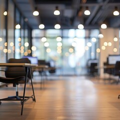 Blurred background of empty modern office