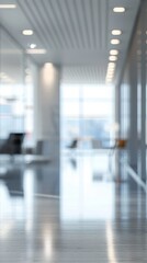 Blurred background of empty modern office