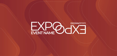 Expo Event banner. Can be used for business, marketing and advertising. logo graphic design of annual summit, Seminar or webinar made for Technology and business upcoming events. Vector EPS 10