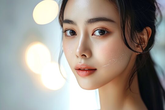 アジア人女性の美容イメージ（スキンケア・ボディケア・エステサロン）, Generative AI

