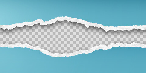 Obraz premium The edges of torn paper with a shadow. Vector illustration.