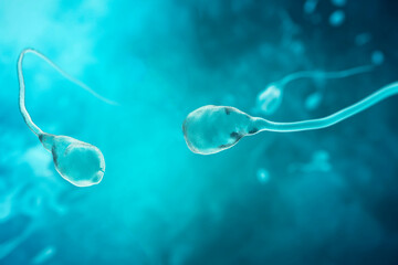 DNA fragmentation test for sperm assesses sperm quality - obrazy, fototapety, plakaty