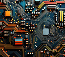 Abstract Computer Circuit Board Background