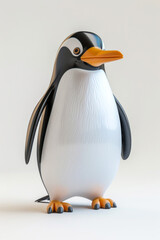 3D render of cute penguin character