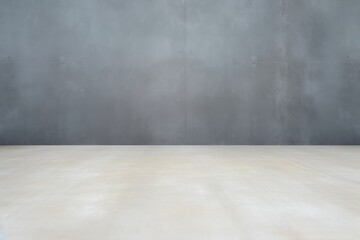Spacious Gray Concrete Interior Background. Empty Gray Concrete Space