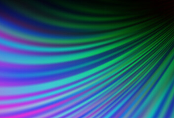 Dark Multicolor, Rainbow vector background with bubble shapes.