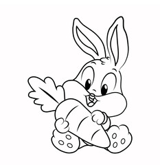 Bunny coloring book for kids	