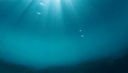 静かな水中の背景素材（青）