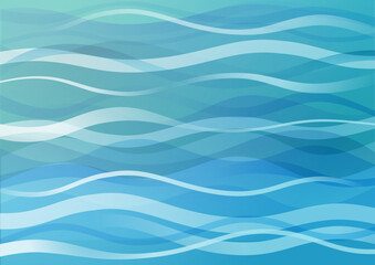 優しい流線、曲線のイメージの背景　青、ブルー
