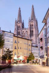 Obraz premium Burgos cathedral, Santa Iglesia Catedral Basílica Metropolitana de Santa María, Burgos province, Spain