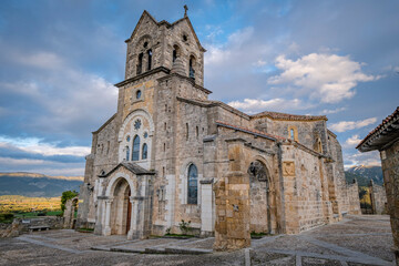 Fototapeta na wymiar Parish church of San Vicente Mártir and San Sebastián, Frías, province of Burgos, region of Las Merindades, Spain