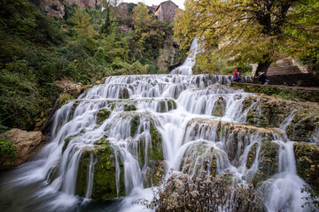 Orbaneja waterfall, Orbaneja del Castillo, Burgos, Spain
