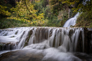 Orbaneja waterfall, Orbaneja del Castillo, Burgos, Spain