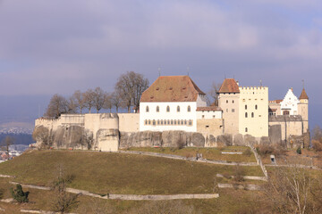 Fototapeta na wymiar lenzburg castle in switzerland
