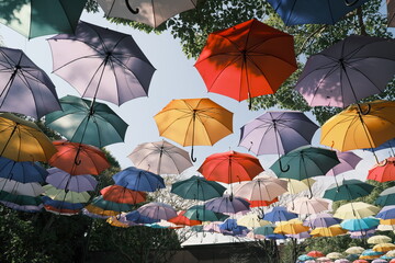 Fototapeta na wymiar colorful umbrella isolated on white