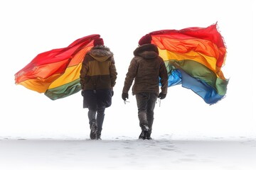 LGBTQ Pride rainbow path. Rainbow honest love colorful rare diversity Flag. Gradient motley colored elusive LGBT rightsparade touching pride community - obrazy, fototapety, plakaty